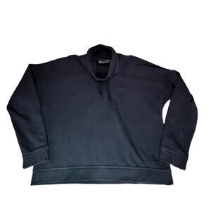 Under Armour Oversize Cowl Neck black logo hoodie women's sz L
